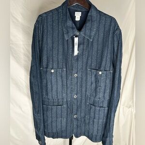 Indigo Striped Twill Engineer Jacket
RRL